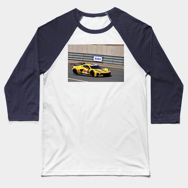 Chevrolet Corvette C8.R no33 24 Hours of Le Mans 2023 Baseball T-Shirt by AndyEvansPhotos